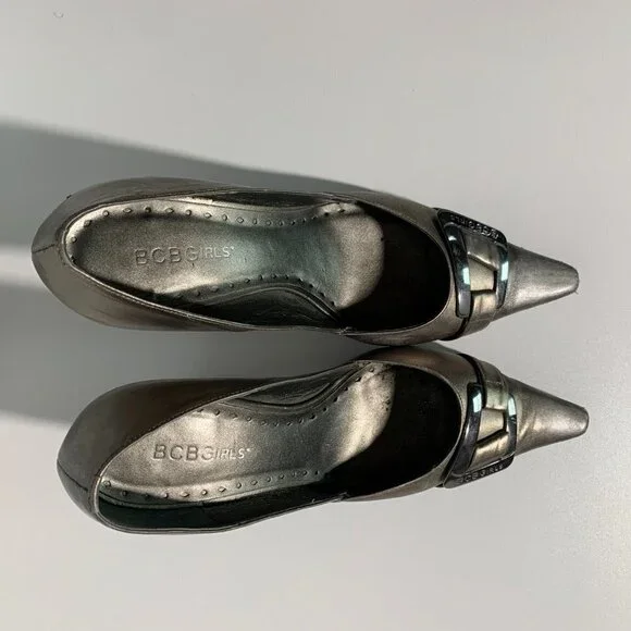 Pewter Stiletto Pumps - Size 8 - Picture 10 of 11